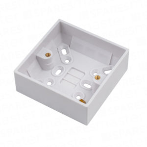 Plastic surface box for: single 13Amp sockets