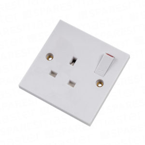 Switched flush socket 13A - single