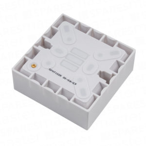Plastic surface box for: single 13Amp sockets