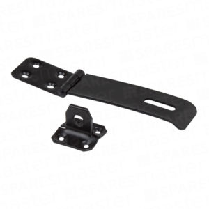 Black Japanned finish safety hasp and staple