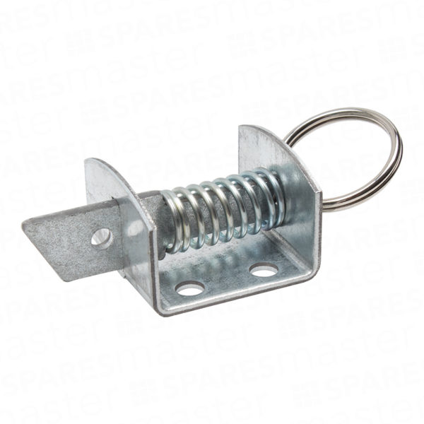 Garage door canopy spring latch