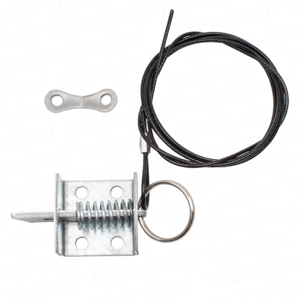 Garage door canopy spring latch & adjuster cable