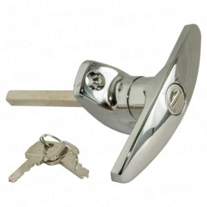 Garage door chrome handle