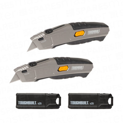 ToughBuilt Autoloading Utility Knives 2-pack + 50 blades
