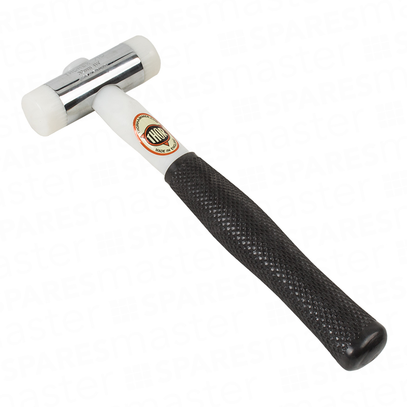 Thor Glazing Mallet with white nylon screw‑in faces and a black plastic handle, 280mm long with 32mm striking faces.