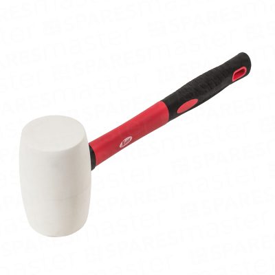 Xpert 16oz white rubber mallet with fibreglass handle and non-slip grip for glazing and construction