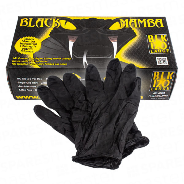 Black Mamba 6.25 mil Nitrile Glove-Black LargeBLK120 