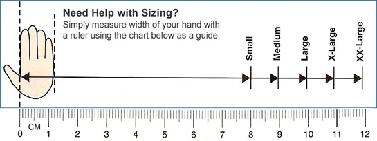 Black Mamba glove size chart Black Mamba glove size chart