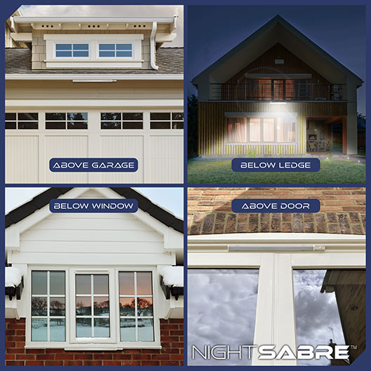 Night Sabre LED security light ideal for use above garage doors